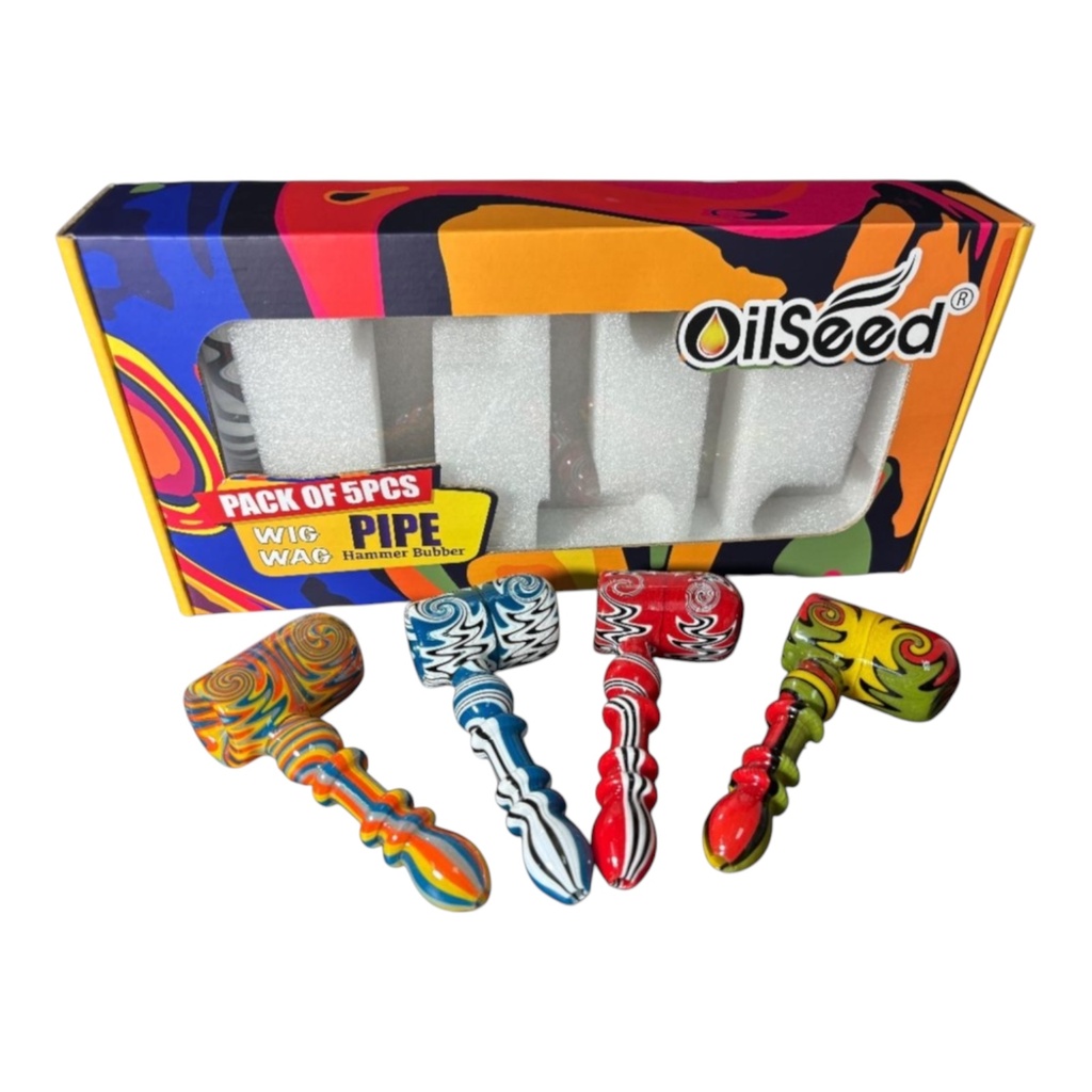 OILSEED PREMIUM HAMMER BUBBLER PIPE SERIES BOX OF 5