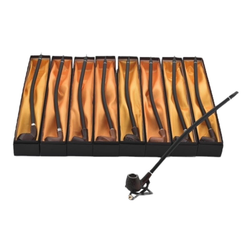 PALPITATE LONG WOODEN PIPE #PI-1805