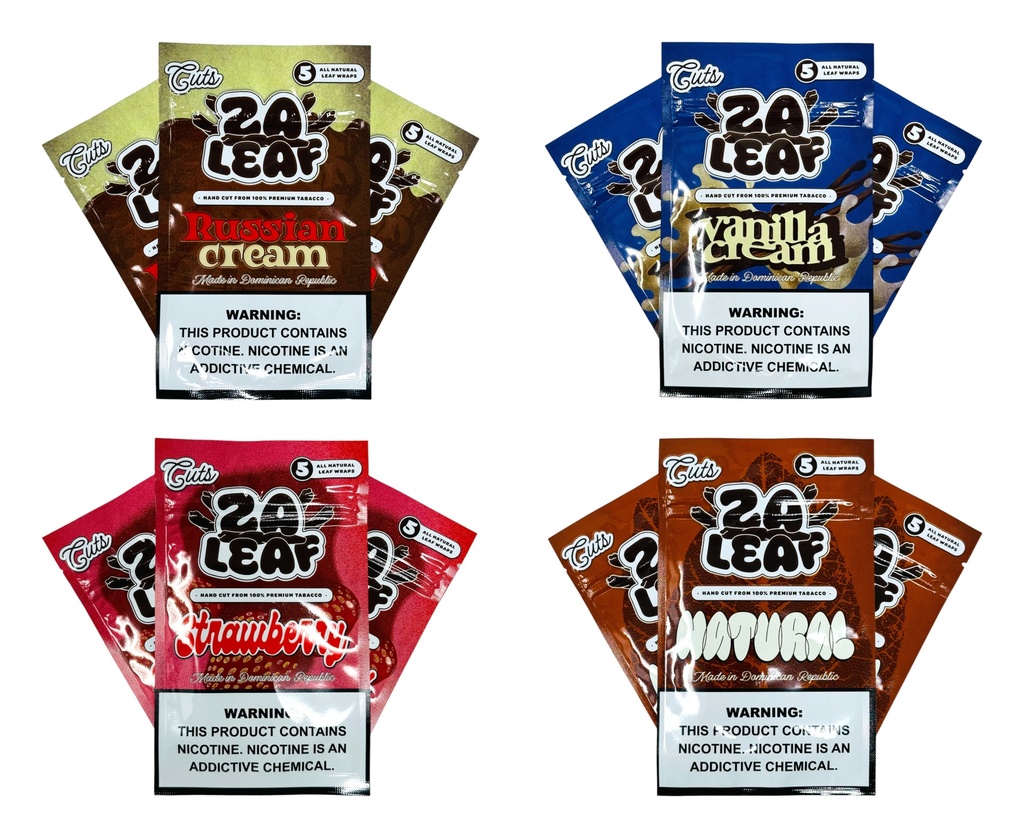 ZA LEAF NATURAL LEAF WRAPS 5CT BOX OF 8