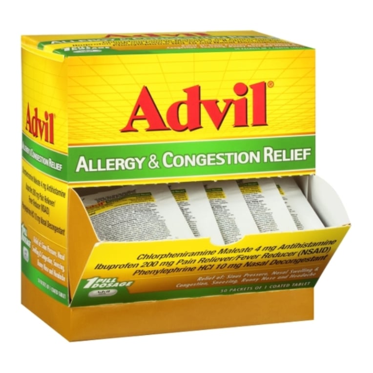 ADVIL ALLERGY &amp; CONGESTION RELIEF TABLET 1CT BOX OF 50