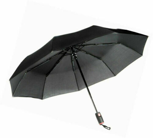 TURTLE NOSE 3 SECTION MINI FOLDING BLACK UMBRELLA 12CT