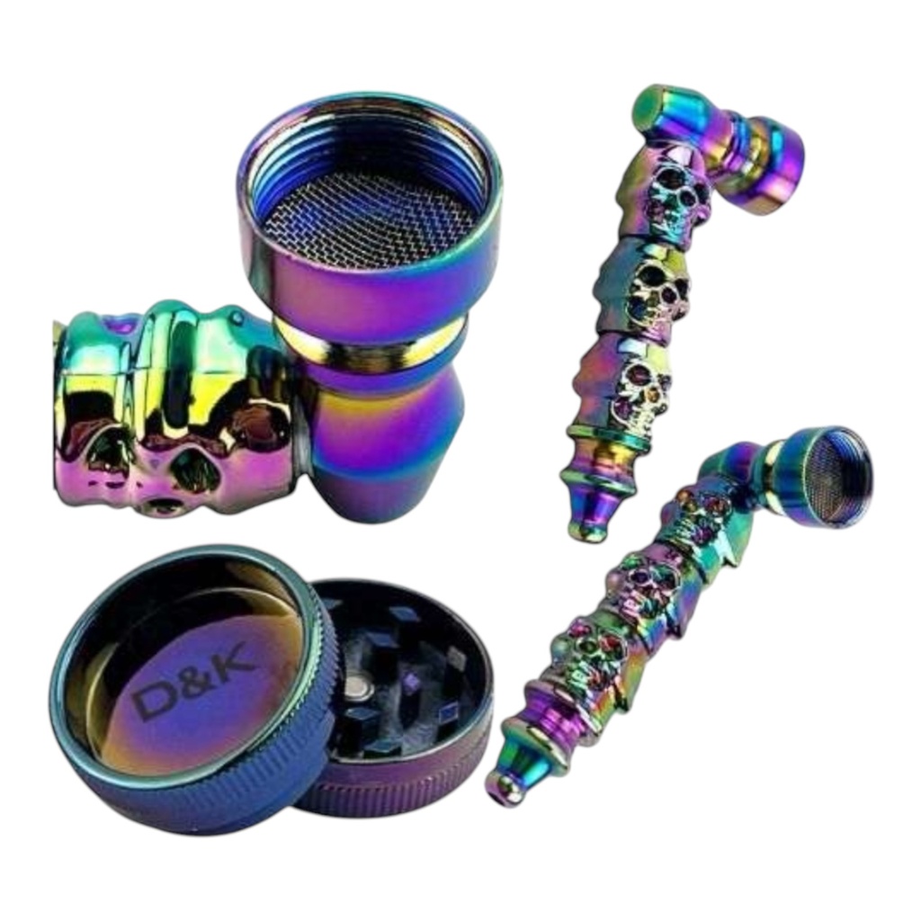 D&K DENGKE DK8182EA RAINBOW 3 IN 1 SMOKING SET 24CT