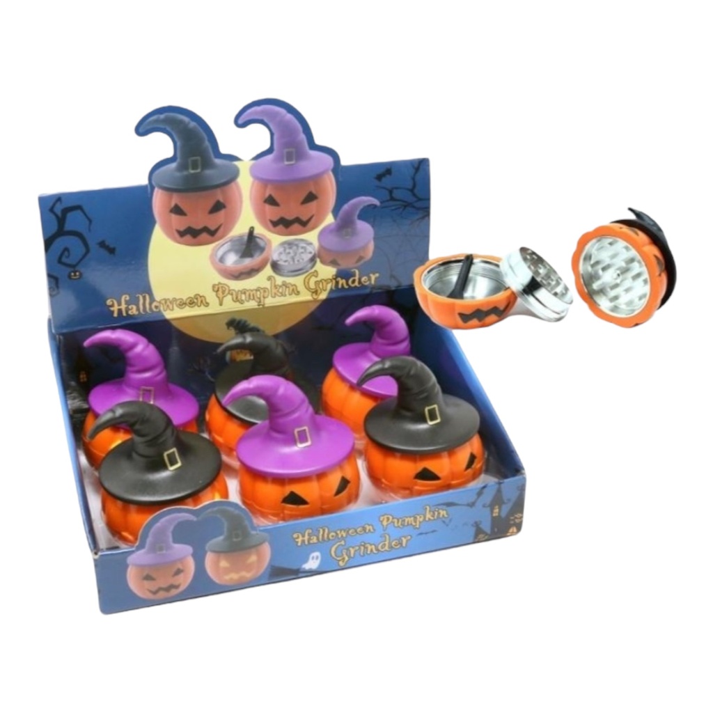 HALLOWEEN PUMPKIN GRINDER 3 PARTS #SW-2281 BOX OF 6