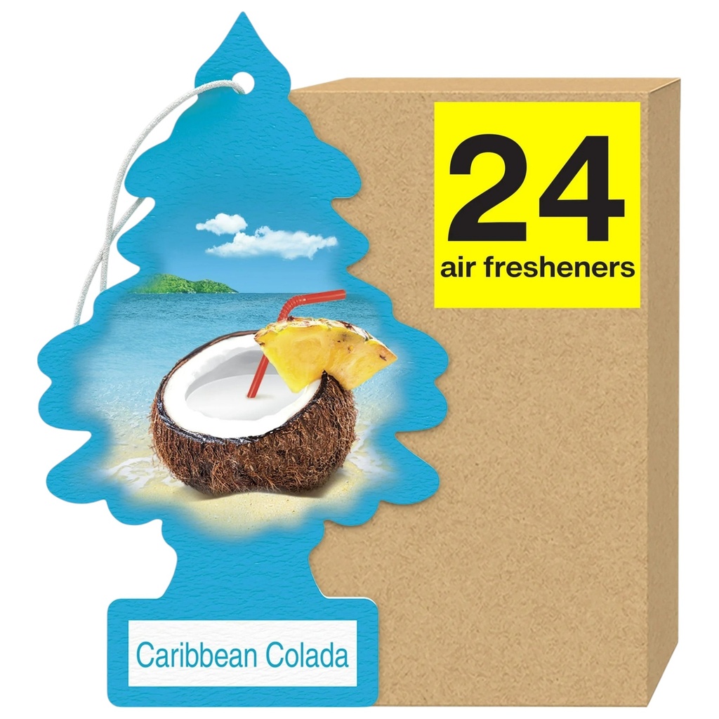 LITTLE TREES AUTO AIR FRESHENER HANGING CARD 24CT BAG