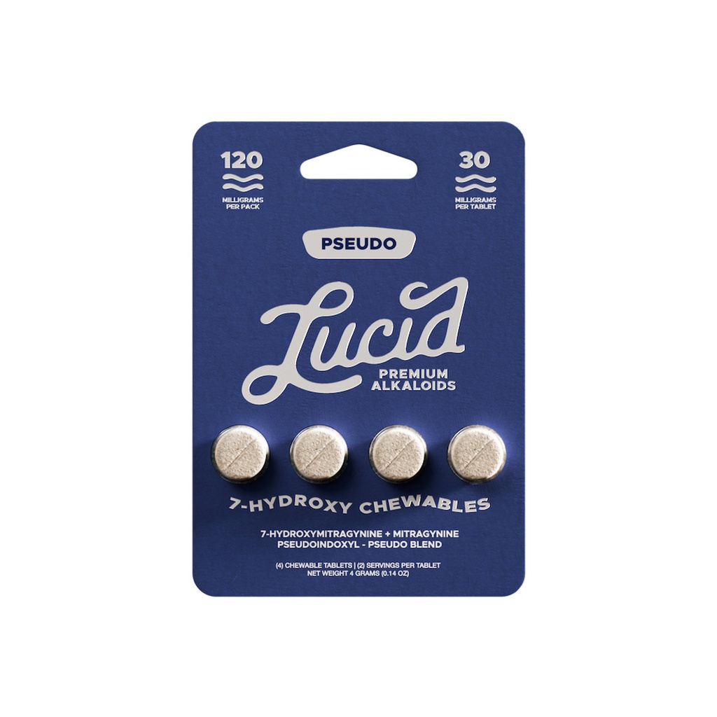 LUCID 30MG 7-HYDROXY + PSEUDO BLEND PREMIUM ALKALOIDS CHEWABLES BLISTER 4CT