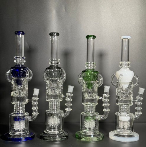 GLASS WATER PIPE 16.5" #DYW-33 ASSORTED COLORS