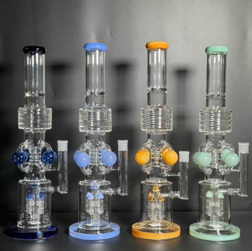 GLASS WATER PIPE 20" #DYW-01 ASSORTED COLORS