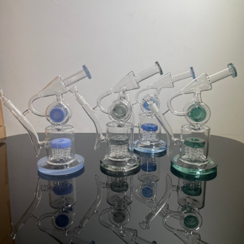 GLASS WATER PIPE 11" #XT-0023 ASSORTED COLORS