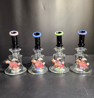 GLASS WATER PIPE 7.4" #ES-81431 EH81431 ASSORTED COLORS