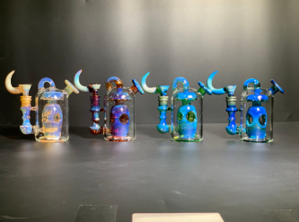 GLASS WATER PIPE 6.25" #XL-S-503 ASSORTED COLORS