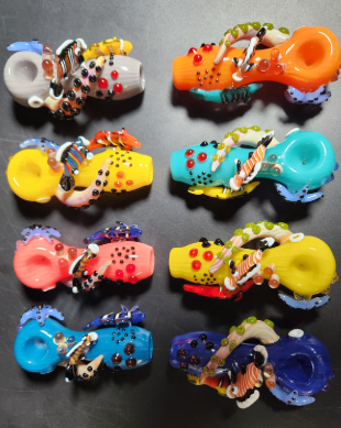 GLASS HAND PIPE 5" #EGH37 ASSORTED COLORS