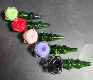 GLASS HAND PIPE 5" #HPG-0015 ASSORTED COLORS