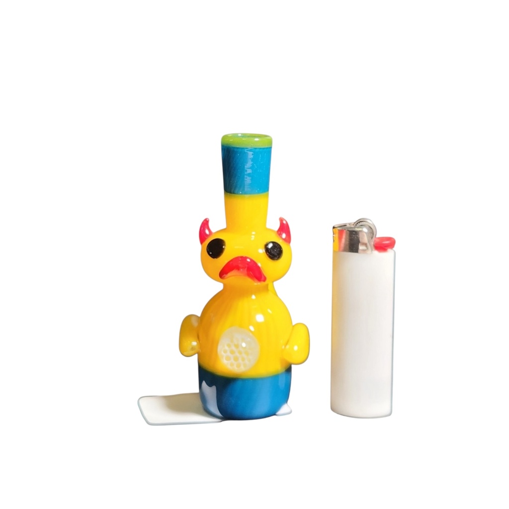 DEVIL DUCK GLASS HAND PIPE 4.5" #EG-68 ASSORTED COLORS
