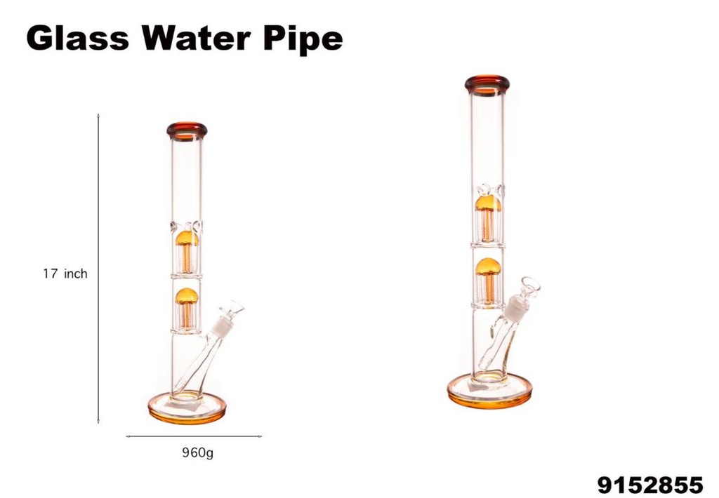 GLASS WATER PIPE #9152855 XYC-164 ASSORTED COLORS