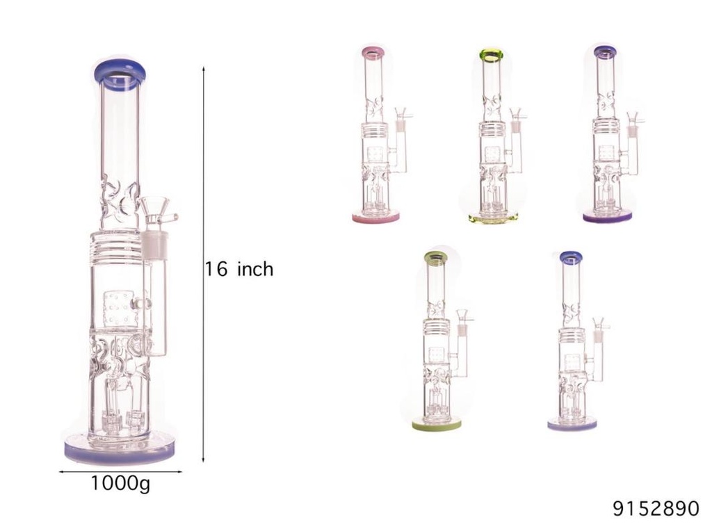 GLASS WATER PIPE #9152890 ES24732 ASSORTED COLORS