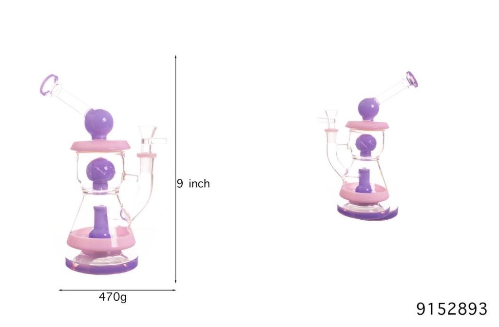 GLASS WATER PIPE #9152893 BG1428 ASSORTED COLORS