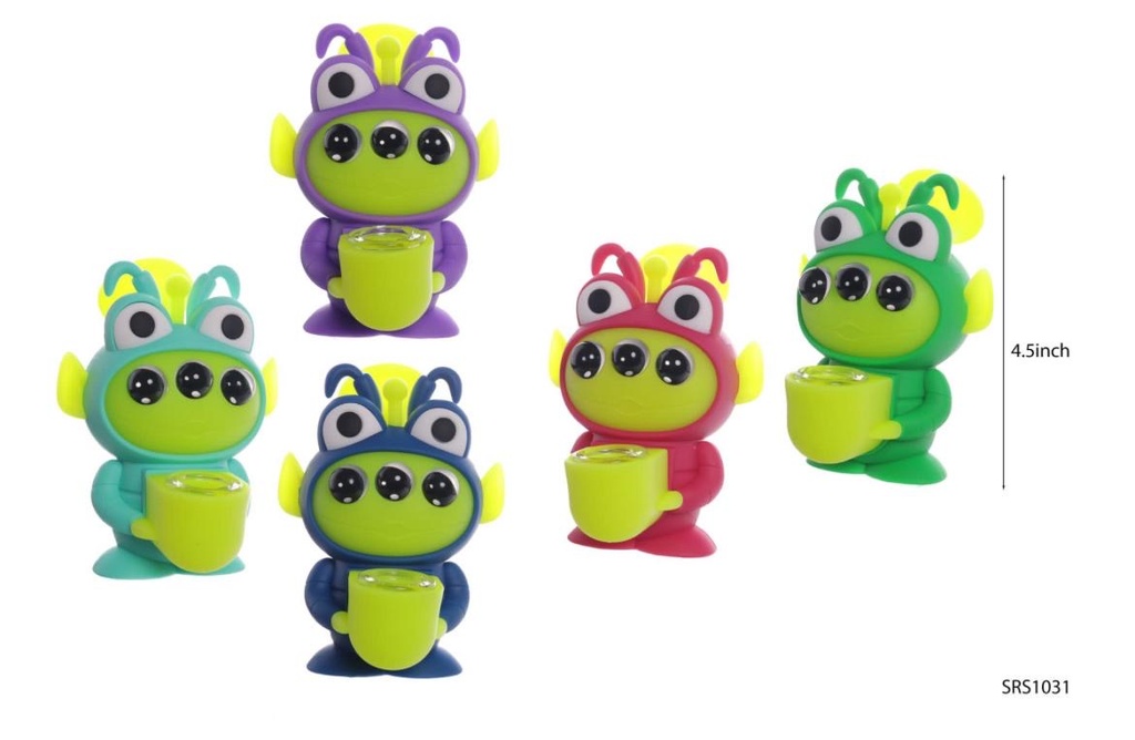 ALIEN SILICONE WATER PIPE #RS1031-BIG ASSORTED COLORS