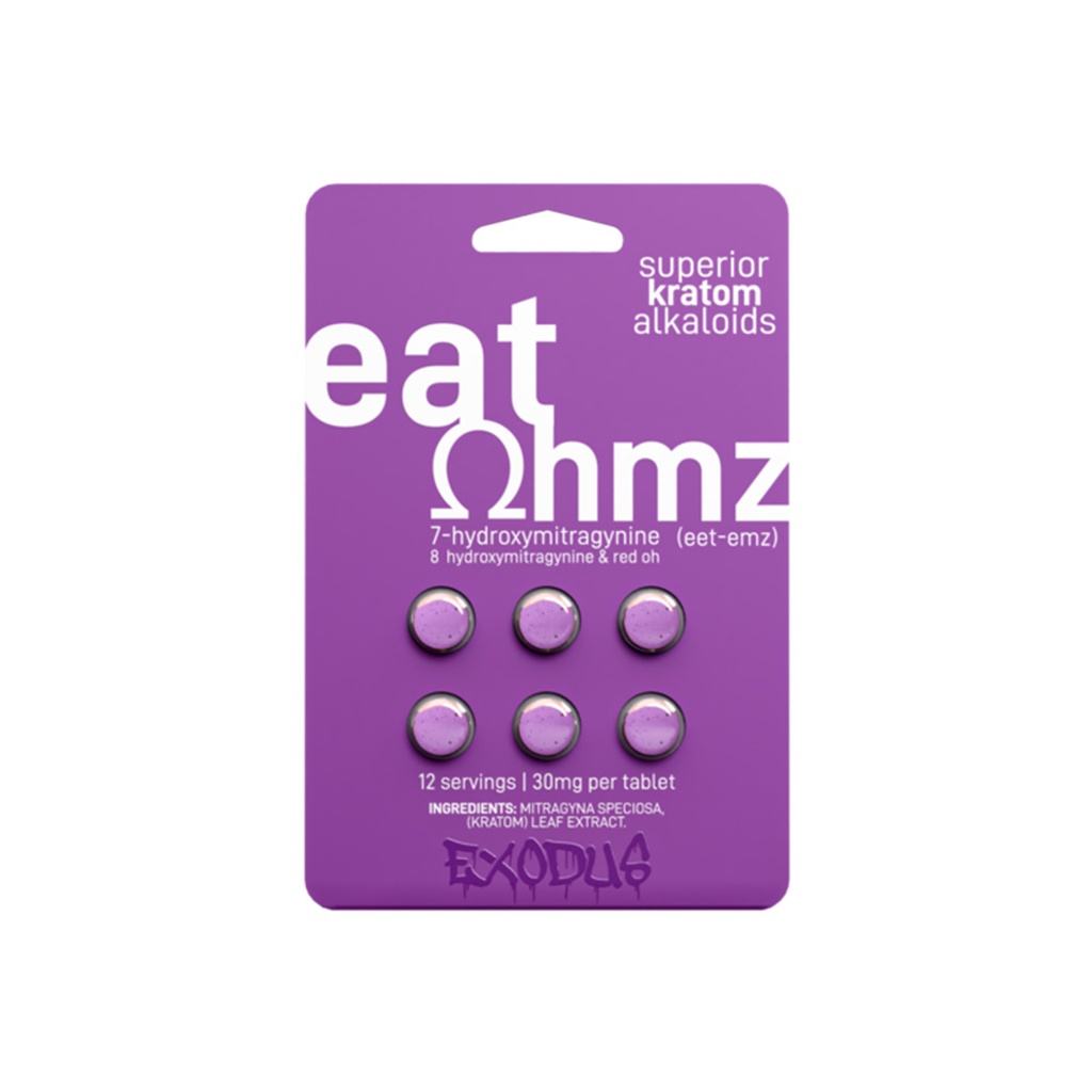 EAT OHMZ 30MG 7-HYDROXY + 8-HYDROXY + RED OH KRATOM ALKALOIDS BLISTER CAPSULES 6CT