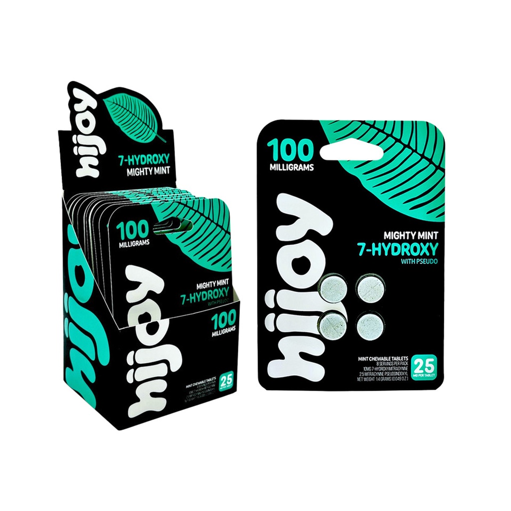 HIJOY 25MG 7-HYDROXY + PSEUDO CHEWABLE TABLETS BLISTER 4CT