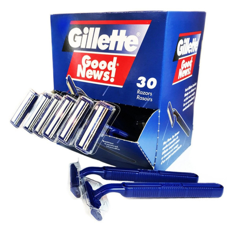 GILLETTE GOOD NEWS DISPOSABLE TWIN BLADES RAZOR BOX OF 30