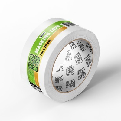 TURTLE NOSE WHITE MASKING TAPE 1" X 30YDS BOX OF 6