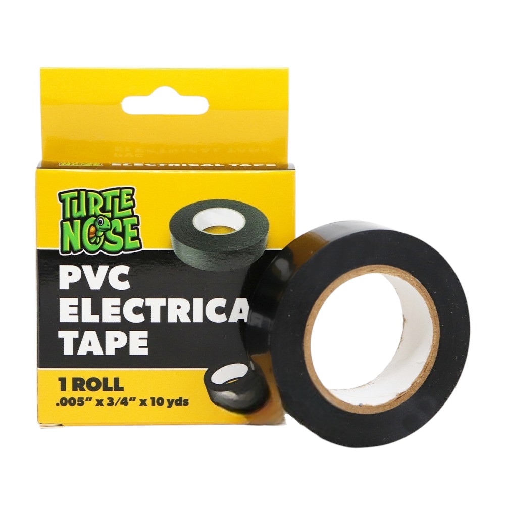 TURTLE NOSE BLACK PVC ELECTRICAL TAPE 3/4" X 10YDS BOX OF 24