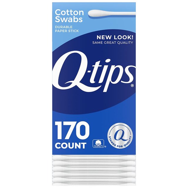 Q-TIPS PAPER STICK COTTON SWABS 170CT BOX OF 6
