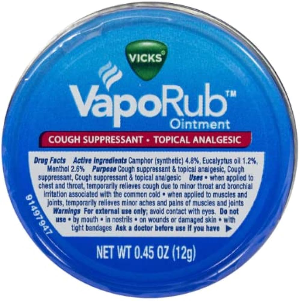 VICKS VAPORUB TOPICAL ANALGESIC 12G TIN BOX OF 24
