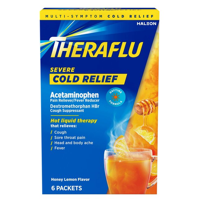 THERAFLU SEVERE COLD RELIEF HONEY LEMON PACKETS BOX OF 20