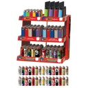 BIC POWERHOUSE MIXED LIGHTERS 6 TIER DISPLAY OF 320