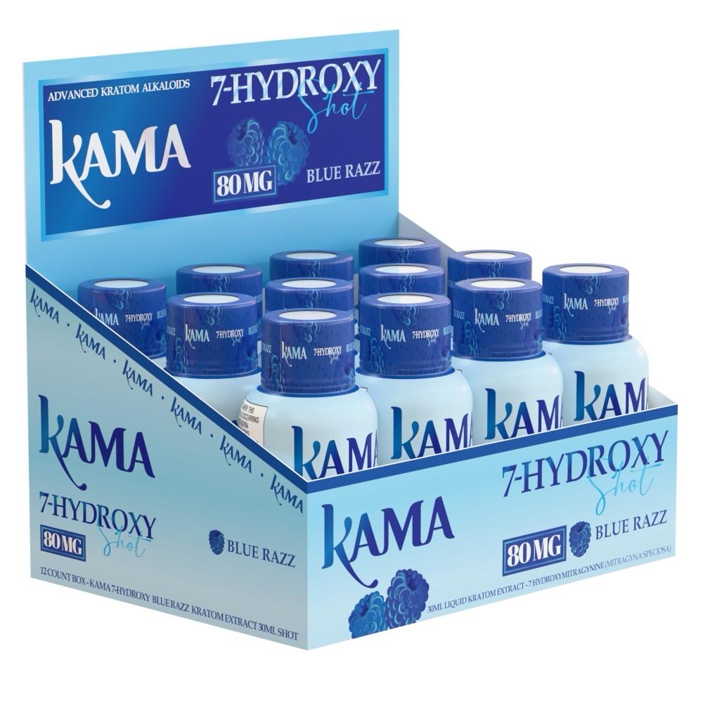 KAMA 80MG 7-HYDROXY KRATOM EXTRACT SHOTS BOX OF 12