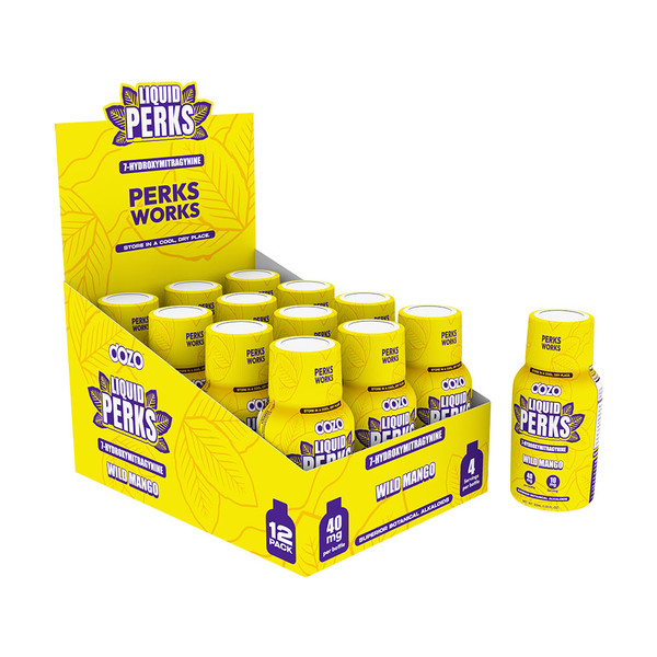 DOZO LIQUID PERKS 40MG 7-HYDROXY KRATOM SHOTS BOX OF 12