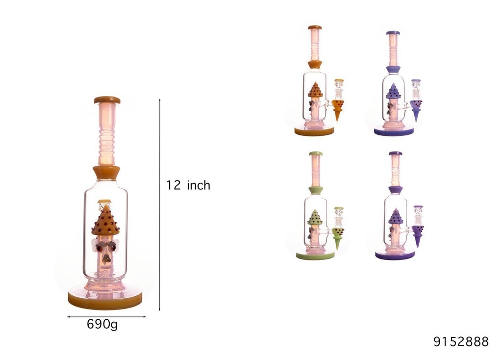 SHROOM DOOM GLASS WATER PIPE #9152888