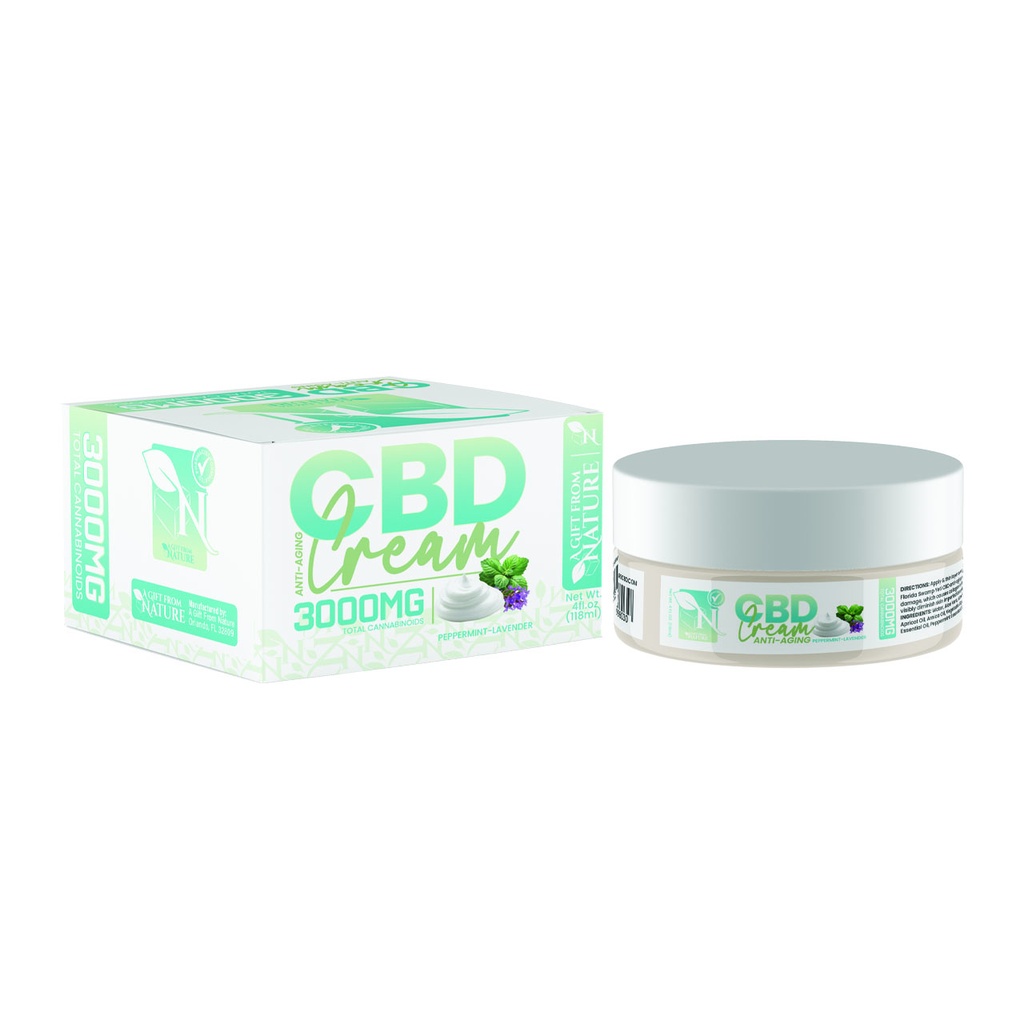 A GIFT FROM NATURE ANTI-AGING CBD CREAM 3000MG