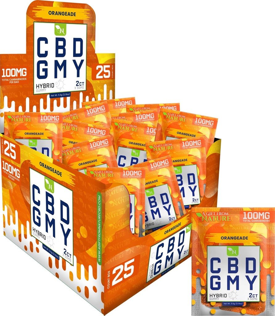 AGFN 100MG CBD GMY GUMMIES 2CT BOX OF 25