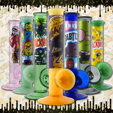 STRAIGHT WATER PIPE GLASS 2 IN 1 HAND PIPE & HONEY STRAW