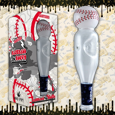 BASEBALL BLOWN GLASS HAND PIPE