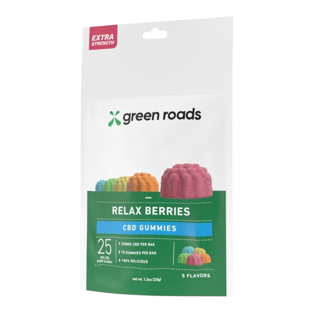 GREEN ROAD 250MG CBD GUMMIES 10CT BAG