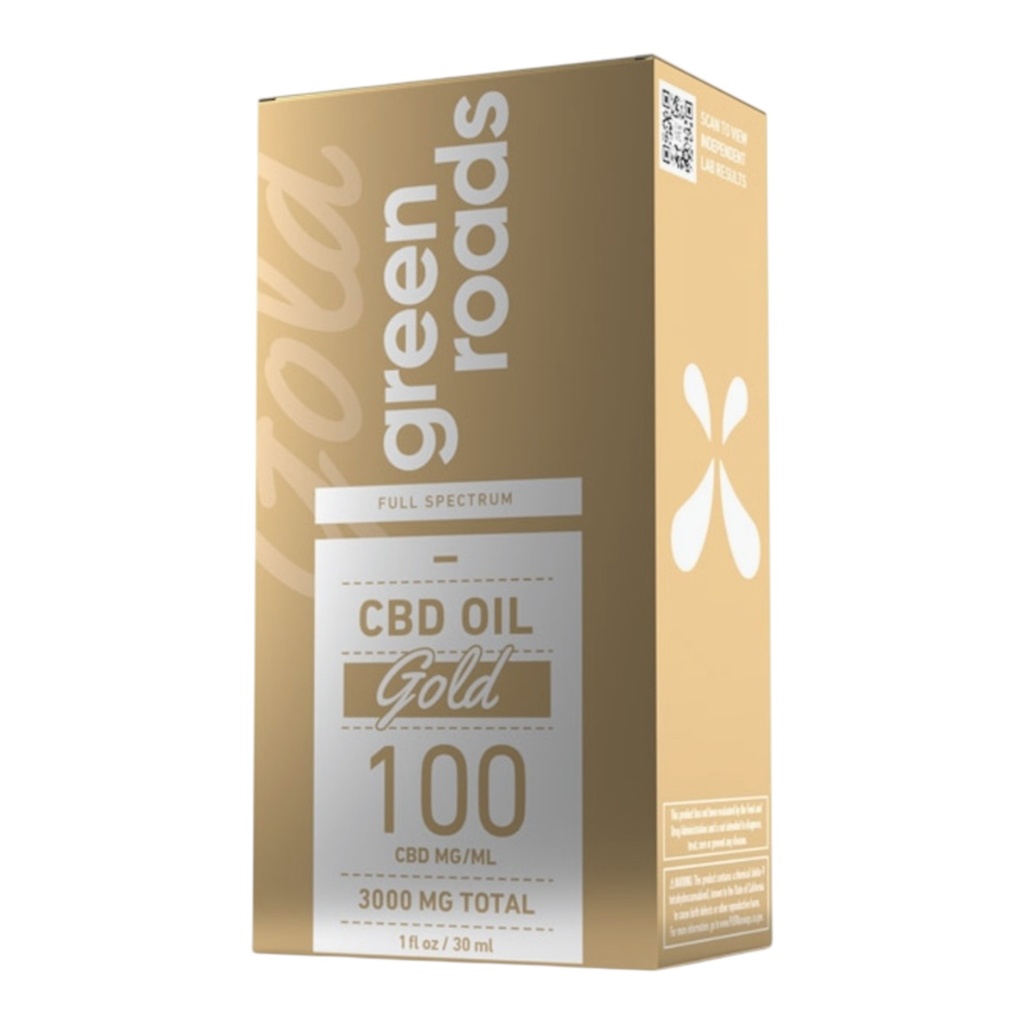 GREEN ROAD 3000MG GOLD CBD OIL 30ML