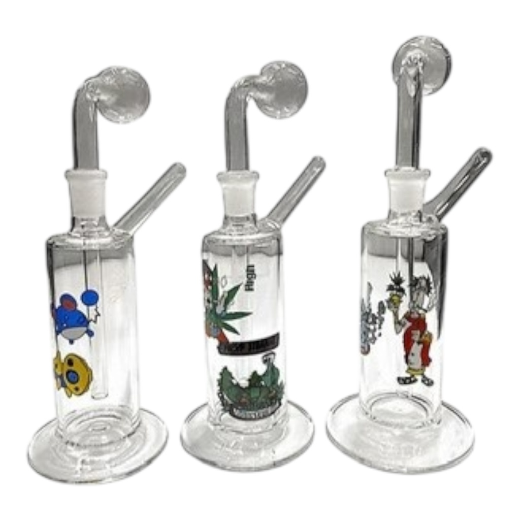 14MM CLEAR VERTICAL BARREL WATER PIPE OB-WPGGVBBAD