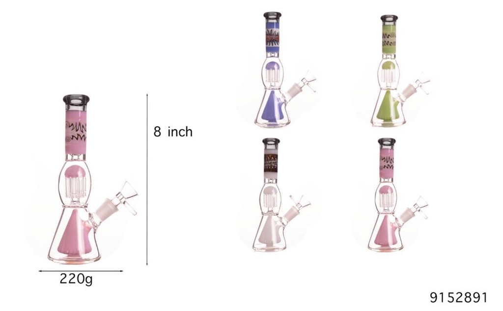 WAVELINE GLASS WATER PIPE #9152891 ASSORTED COLORS