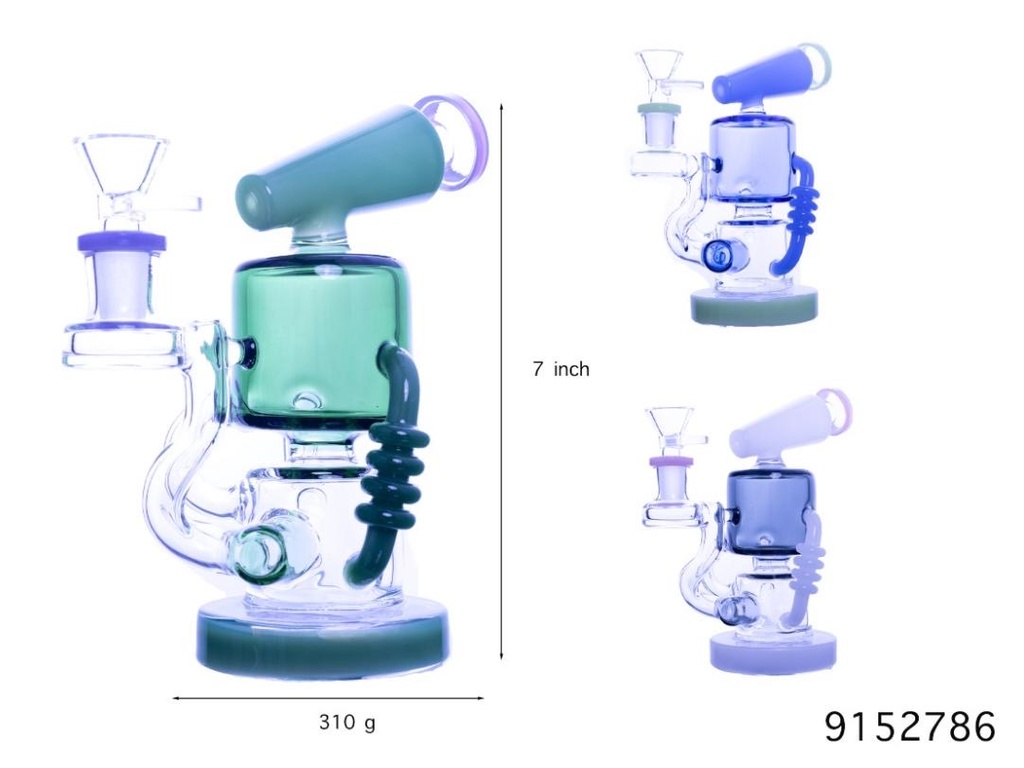 SPIRAL JET GLASS WATER PIPE #9152786 ASSORTED COLORS