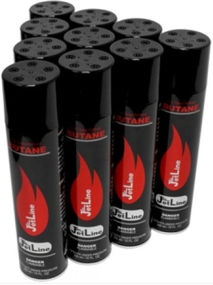 JET LINE 5X REFINED BUTANE GAS 300ML BOX OF 12