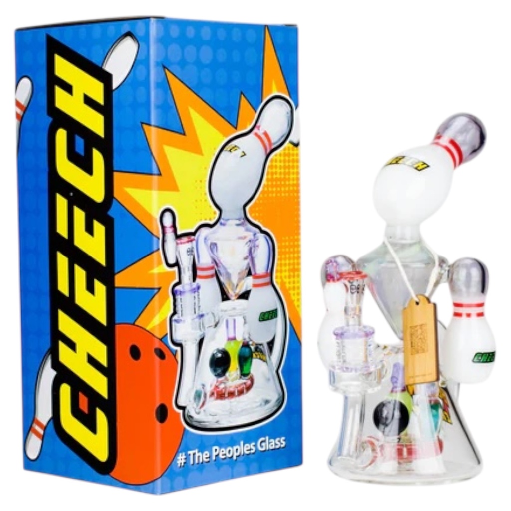 CHEECH STRIKE-READY RIG WITH PIN 10" GLASS WATER PIPE #CHE-354