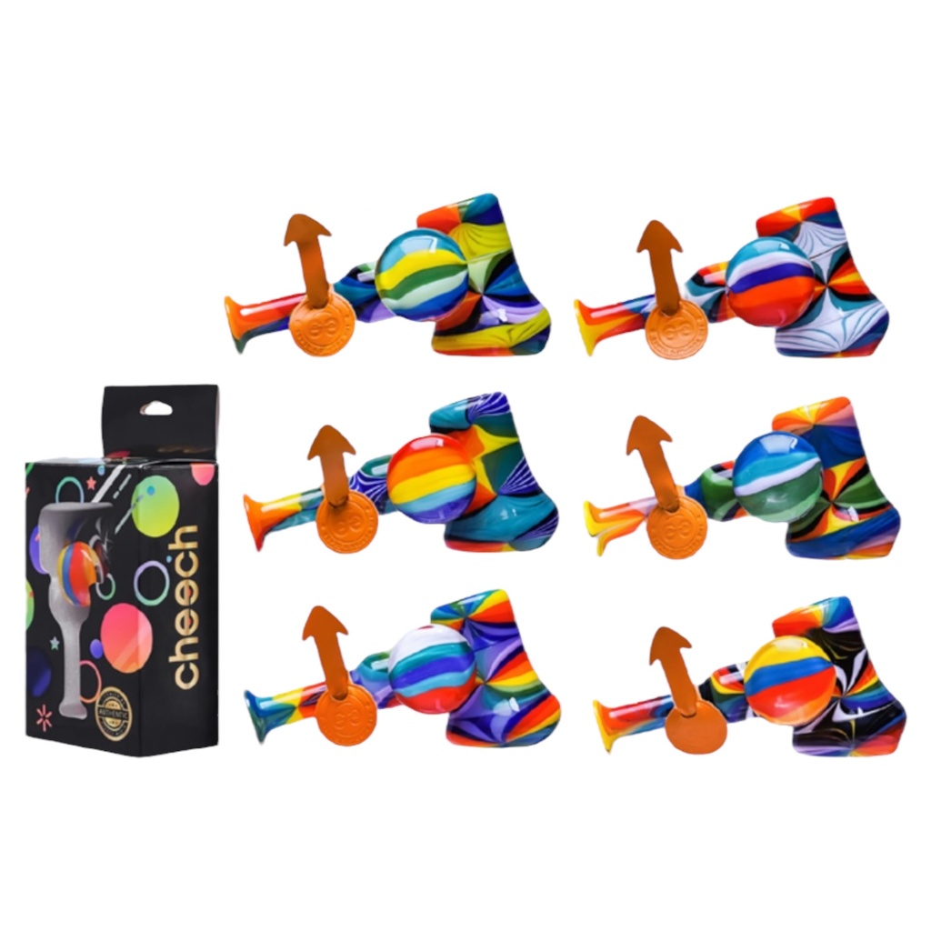 CHEECH KALEIDOSCOPE HAMMER 4.75" GLASS HAND PIPE ASSORTED DESIGNS