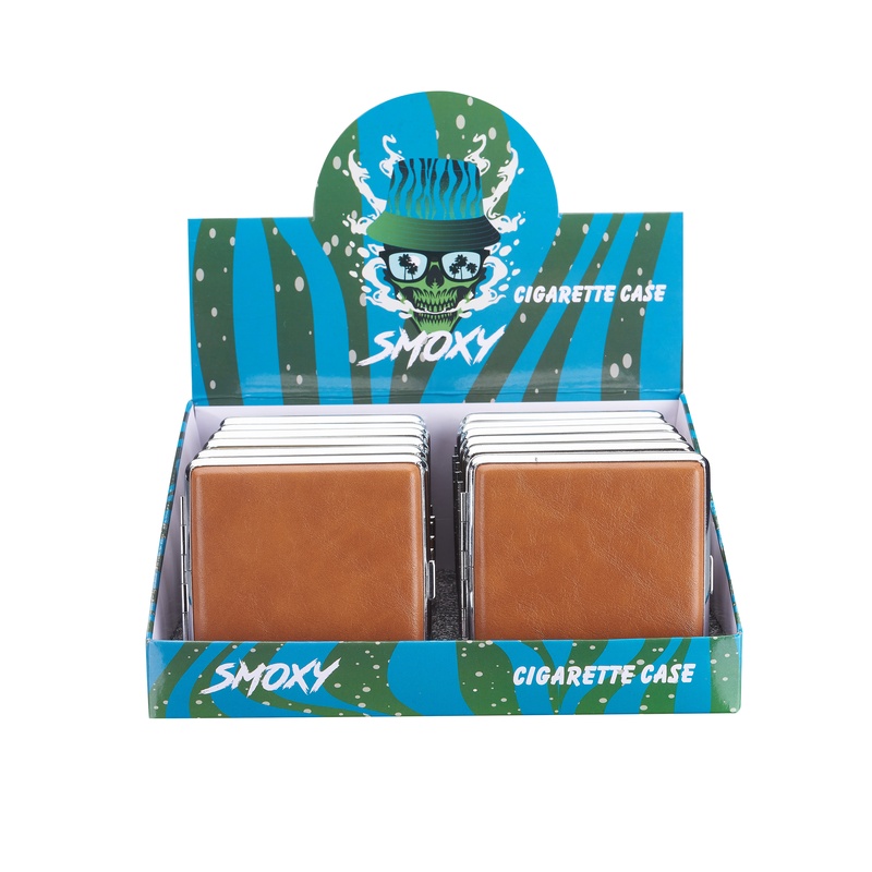 SMOXY LEATHER CIGARETTE CASE #SM301D BOX OF 12