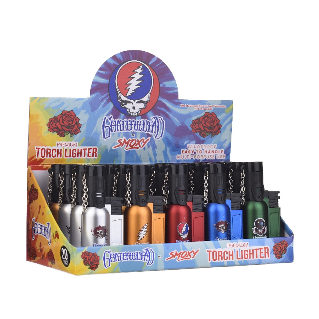 GRATEFUL DEAD X SMOXY AGNI METAL MINI TORCH LIGHTER #GD104D BOX OF 20