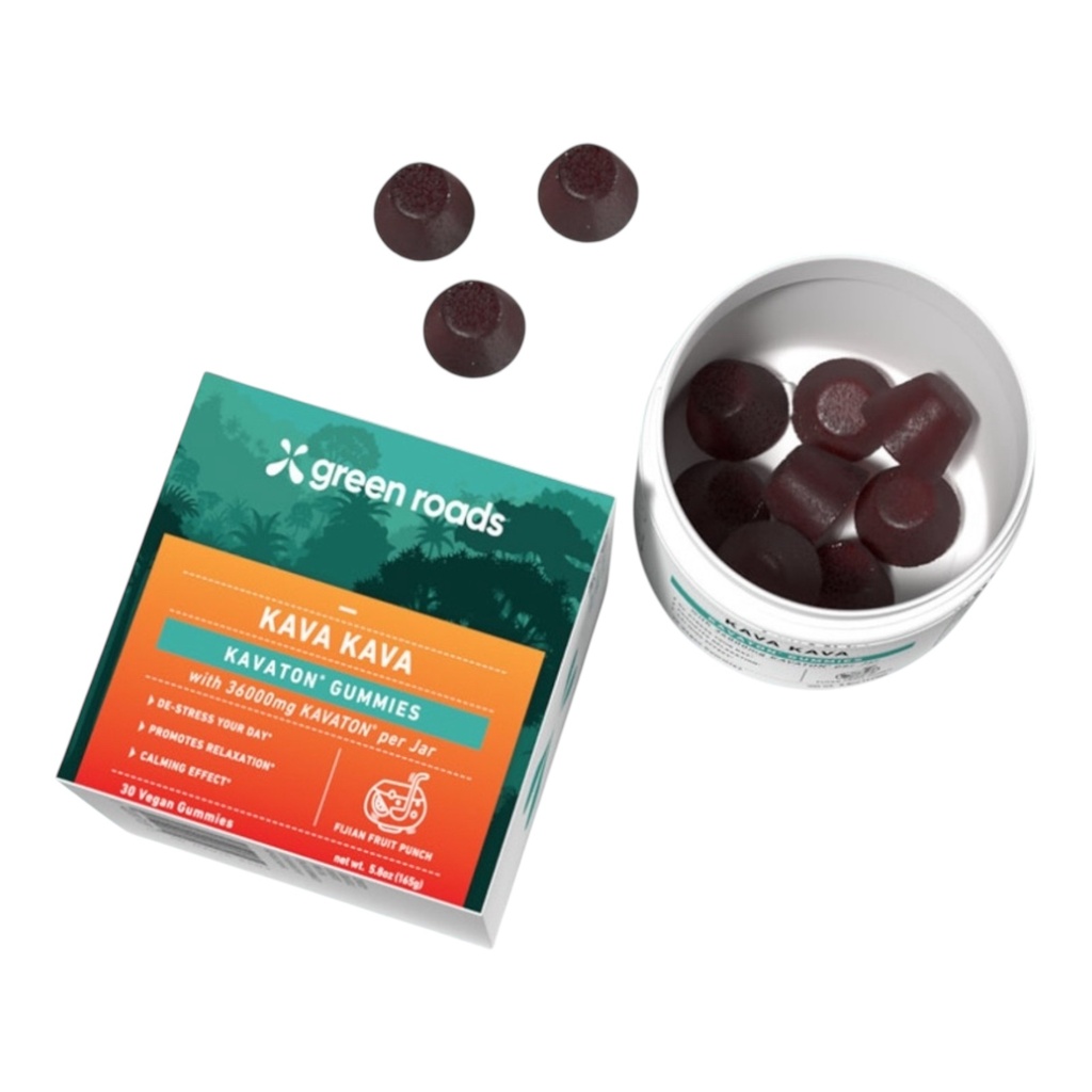 GREEN ROADS KAVA KAVA KAVATON GUMMIES 36000MG 30CT JAR