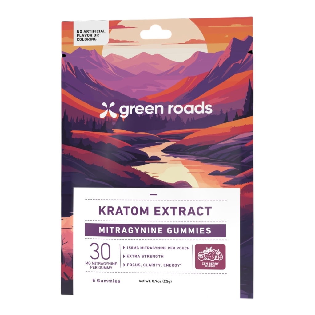 GREEN ROADS KRATOM EXTRACT MITRAGYNINE 150MG 5CT BAG