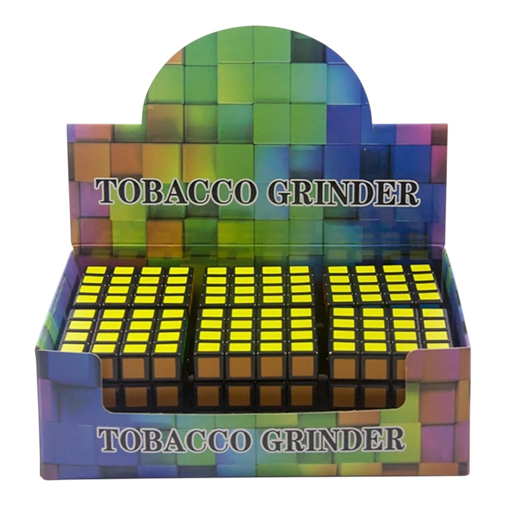 TOBACCO GRINDER RUBIK'S CUBE DESING 4 PARTS #GR219 BOX OF 6